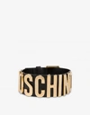 MOSCHINO CALFSKIN CHOKER WITH LETTERING LOGO