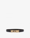 MOSCHINO Leather belt with logo