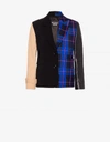 BOUTIQUE MOSCHINO CADY AND CHECK JACKET PATCHWORK