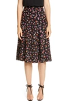 ALTUZARRA FLORAL PRINT A-LINE SILK SKIRT,320-5017 BSP001