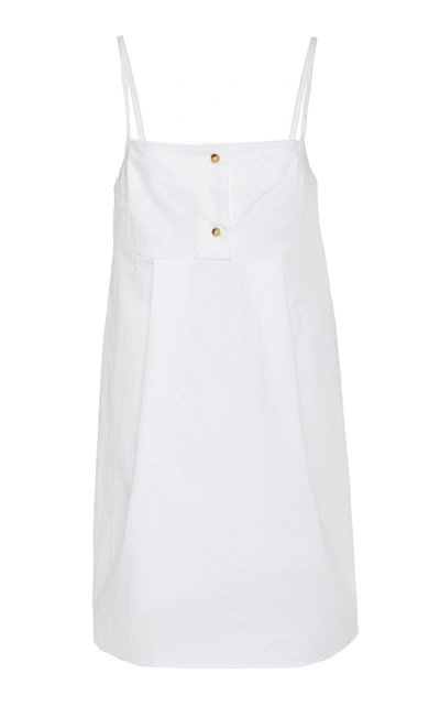 Ciao Lucia Garda Washed Cotton Mini Dress In White