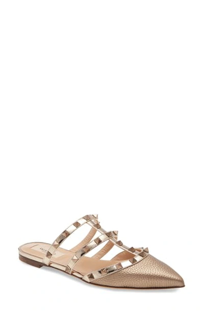 Valentino Garavani Garavani - Rockstud Mules With Cage Effect Straps In Skin