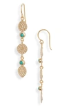 ANNA BECK TURQUOISE LINEAR DROP EARRINGS (NORDSTROM EXCLUSIVE),ER10106-GTQ