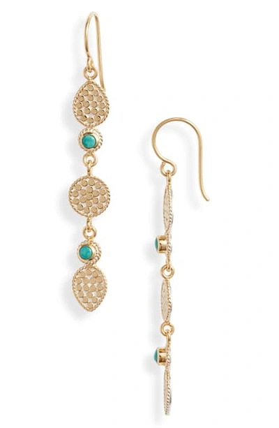 Anna Beck Turquoise Linear Drop Earrings (nordstrom Exclusive) In Gold/ Turquoise