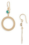 ANNA BECK TURQUOISE OPEN CIRCLE DROP EARRINGS (NORDSTROM EXCLUSIVE),ER10139-GTQ