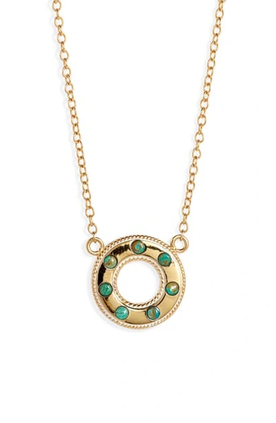 Anna Beck Turquoise Open Pendant Necklace (nordstrom Exclusive) In Gold/ Turquoise