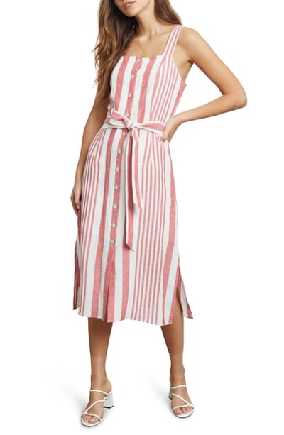 Rails Clement Tie Waist Linen Blend Sundress In Montreal Stripe