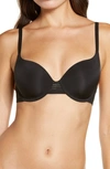 Le Mystere Second Skin Unlined Underwire T-shirt Bra In Black