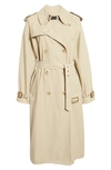 Nili Lotan Belted Cotton-blend Gabardine Trench Coat In Khaki