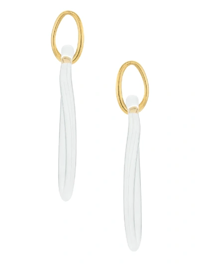 Egrey Glass Earrings In Gold