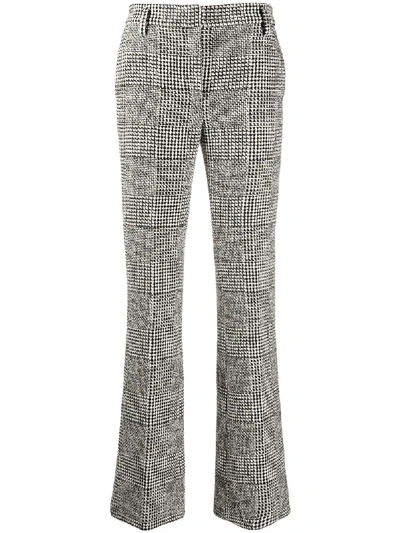Dorothee Schumacher Houndstooth Check Straight Leg Trousers In White