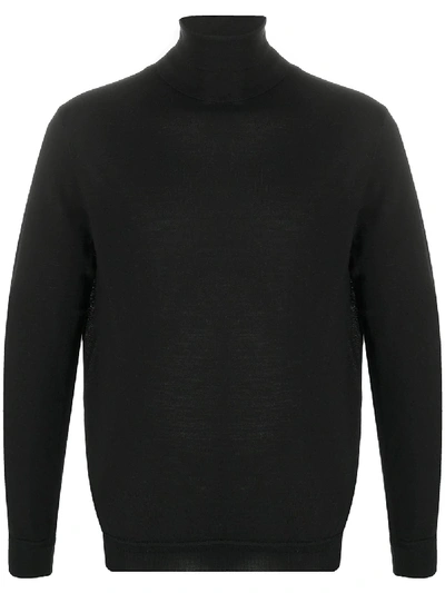 Ermenegildo Zegna Roll-neck Cashmere-wool Jumper In Black