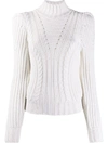 DONDUP FITTED CABLE KNIT JUMPER