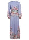 Zimmermann Bellitude Floral-print Linen Dress In Cff Cornflower Floral