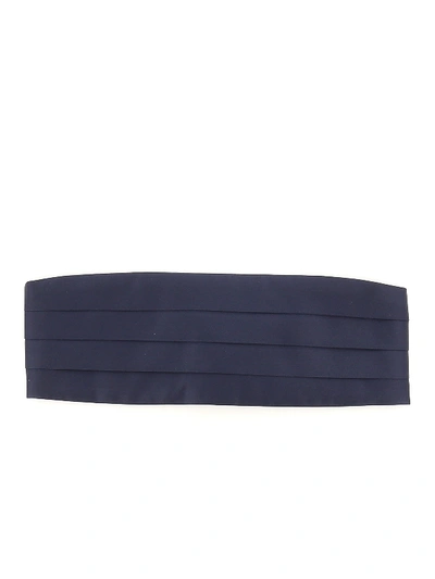 Ermenegildo Zegna Silk Cummerbund In Blue