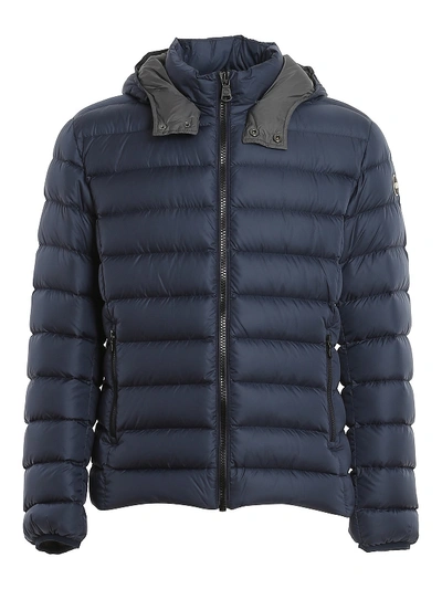 Colmar Originals Semi Matte Puffer Jacket With Removable Hood In Blue