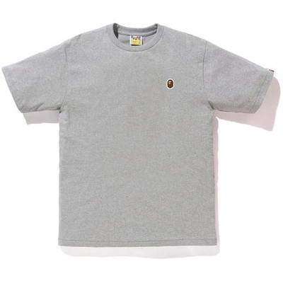 Pre-owned Bape Silicon Ape Head One Point Tee Gray