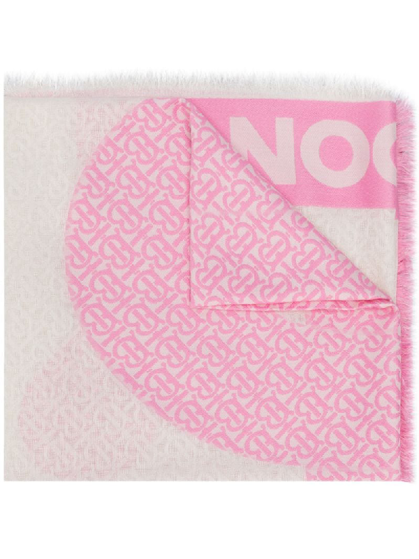 Burberry Monogram Jacquard Scarf In Pink | ModeSens