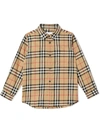 BURBERRY TEEN VINTAGE CHECK COTTON FLANNEL SHIRT