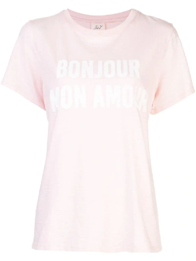 Cinq À Sept Bonjour Mon Amour T-shirt In Pink