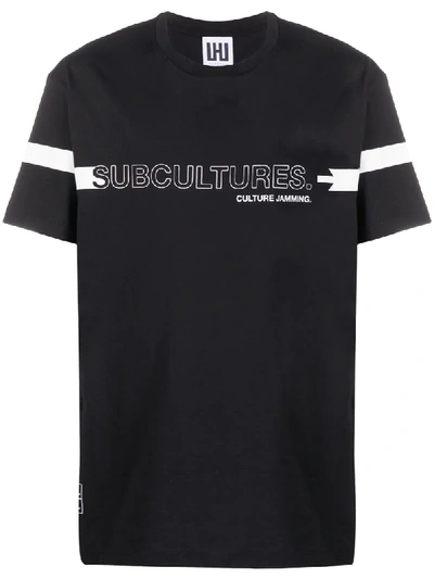 Les Hommes Urban Subcultures Oversized T-shirt In Black