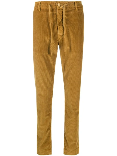 Jacob Cohen Corduroy Slim-fit Trousers In Yellow