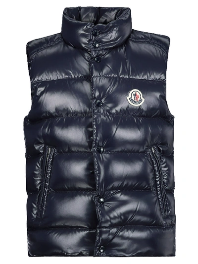 Moncler Unisex Tib Quilted Down Vest - Little Kid In Blue