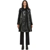 MM6 MAISON MARGIELA BLACK PLEATHER OVERSIZE COAT