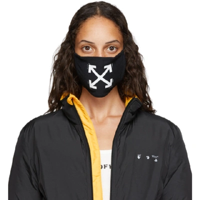 Off-white Black Arrows Mask In Black/white