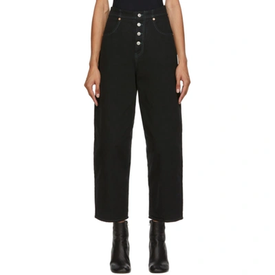 Mm6 Maison Margiela Straight-leg Cropped Jeans In Black