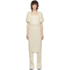 PUSHBUTTON PUSHBUTTON SSENSE EXCLUSIVE OFF-WHITE PLEATED BELL BOTTOM DRESS SET