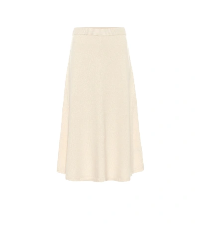 Joseph Wool Midi Skirt In White
