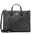 GUCCI GG MARMONT MEDIUM LEATHER TOTE,P00487985