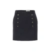 SAINT LAURENT HIGH-RISE VIRGIN WOOL MINISKIRT,P00489686