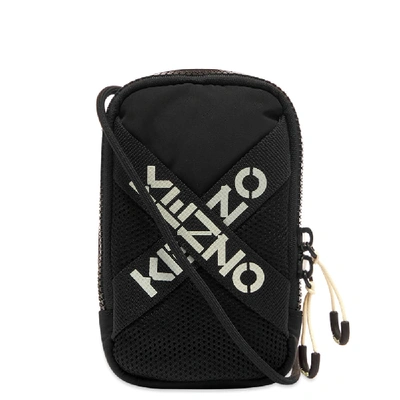 Kenzo Sport Phone Holder On Strap In Black