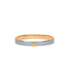 Tory Burch Kira Enameled Slim Bracelet In Tory Gold/himalaya Blue