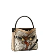 Tory Burch Small Lee Radziwill Snakeskin-embossed Leather Satchel In Aspen Multi