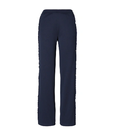 Tory Sport Tory Burch Ruffle Tear-away Track Pants In Tory Navy