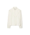 Tory Sport Tory Burch Ruffle Windbreaker In Snow White