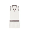 Tory Sport Tory Burch Performance Jersey V-neck Tennis Dress In Snow White