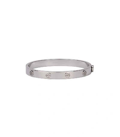 Tory Burch Miller Stud Hinge Bracelet, 7mm In Silver