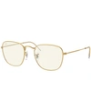 Ray Ban Unisex Blue Light Glasses, Rb3857 In Legend Gold
