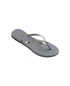Havaianas Logo-embellished Rubber Flip-flops In Steel Grey
