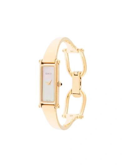 Pre-owned Gucci  Harness Detail Wrist Watch In Gold