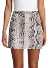 BB DAKOTA Python On The Prowl Snakeskin-Print Mini Skirt,0400012874827