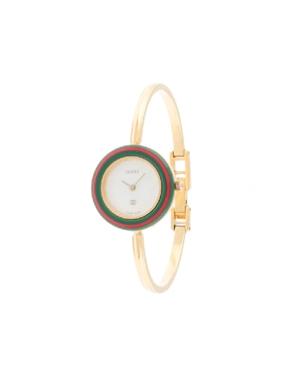Pre-owned Gucci  Change Bezel Wrist Watch In Gold