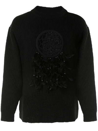 Doublet Embroidered Dreamcatcher Jumper In Black