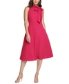 VINCE CAMUTO BOW-NECK MIDI DRESS