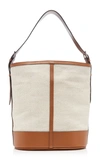 HUNTING SEASON THE HOBO LEATHER-TRIMMED FIQUE BAG,822899