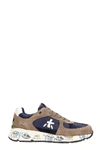 PREMIATA MASE SNEAKERS IN BLUE SUEDE AND FABRIC,11460645